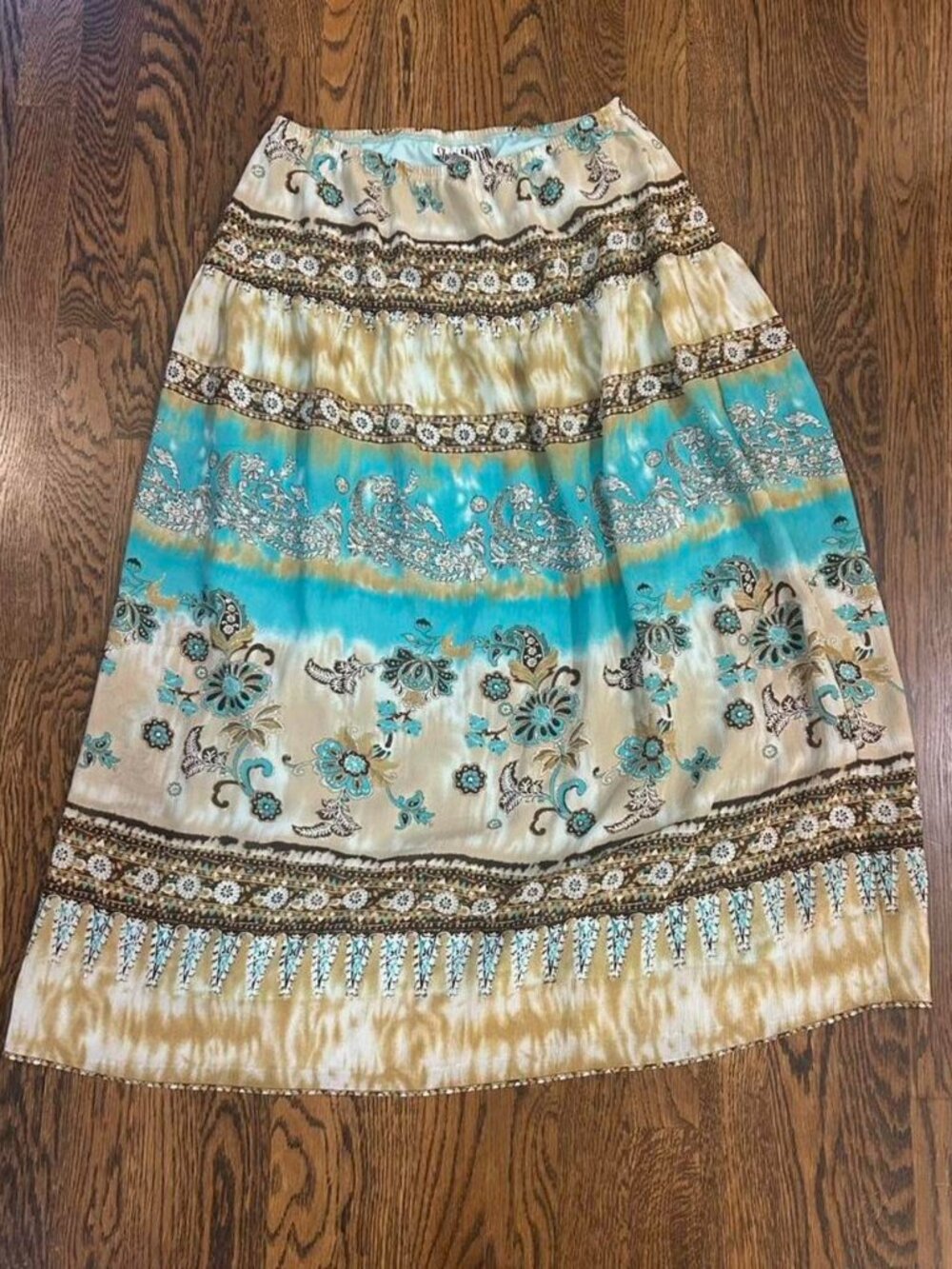 Vintage Y2K Sheri Martin Boho Chiffon Maxi Skirt - Size 8